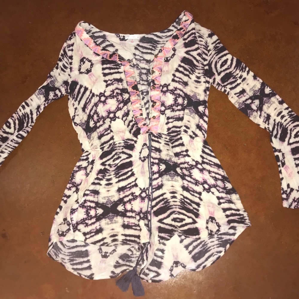 Bell sleeve romper